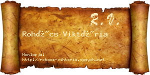 Rohács Viktória névjegykártya